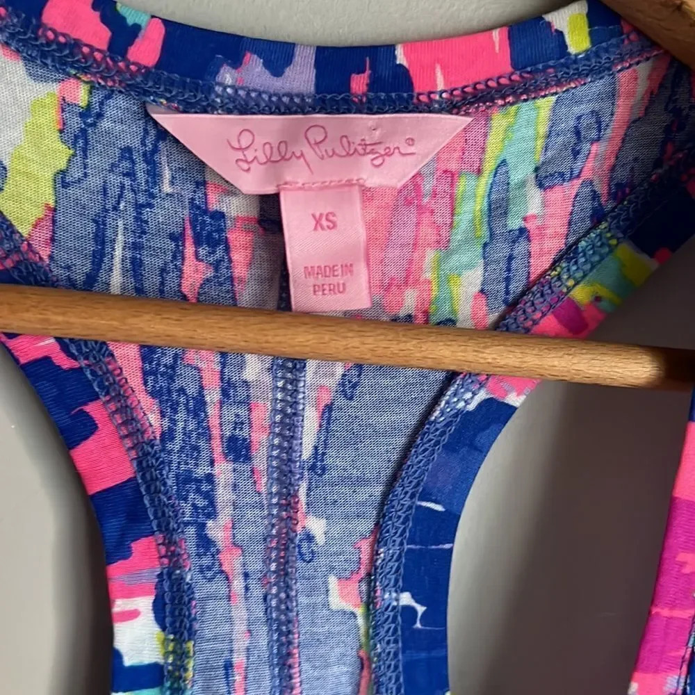 Lilly Pulitzer KIAWAH RACER BACK TANK TOP IN MULTI LUMINESCENT - Picture 5 of 8